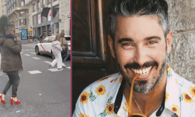 Actor Ray Cruz se pasea por Madrid en tacones